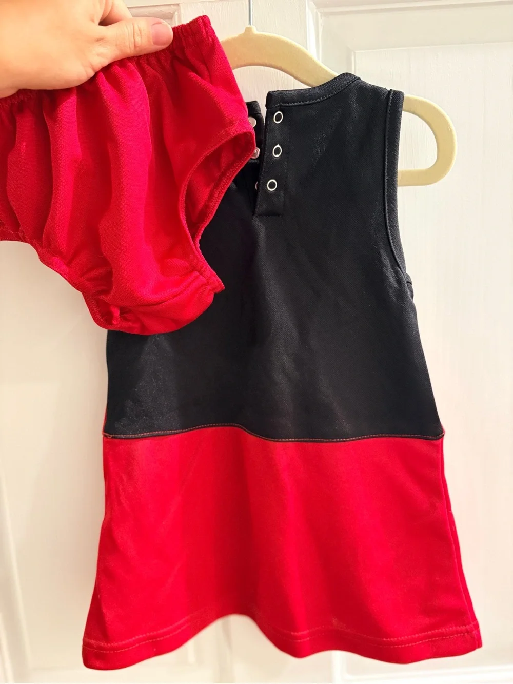 NFL Falcons Girls Red & Black Cheer Tank Dress